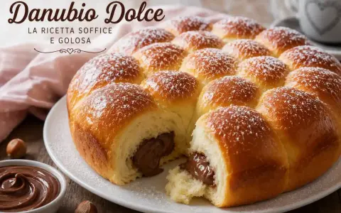 Danubio dolce soffice e goloso, con un cuore cremoso di cioccolato. Perfetto per una colazione o merenda speciale.
