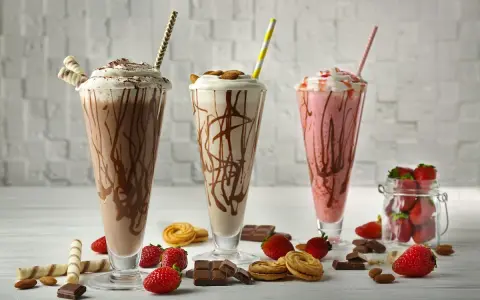 Tre milkshake golosi: cioccolato, mandorle e fragola. Una deliziosa milkshake ricetta per ogni gusto, con fragole fresche e biscotti.