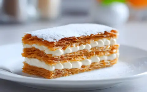 Millefoglie con crema pasticcera, un dolce perfetto per chi vuole imparare come usare agar agar per una consistenza ideale.